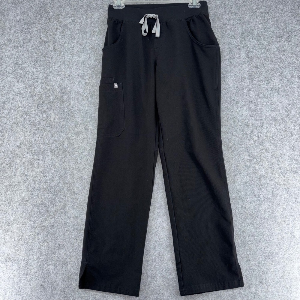 FIGS Kade Cargo Scrub Pants Black XS Petite Technical Collection 1000219